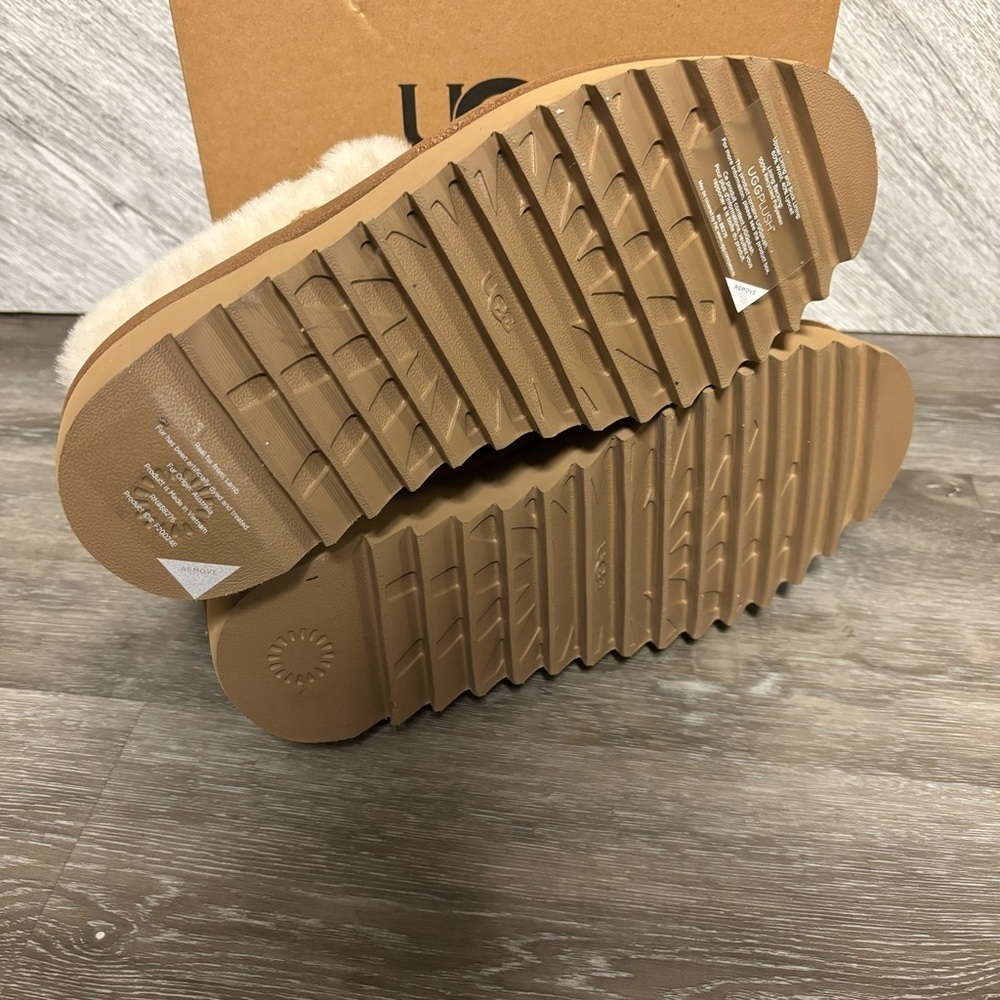 UGG | Nita Platform Ultra Mini Bootie Slippers Chestnut New In Box - Picture 8 of 10